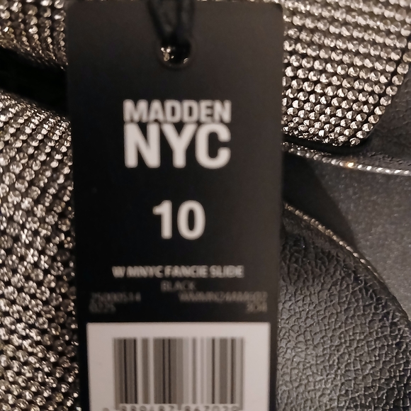 Black Rhinestone Slide Sandals - Picture 2 of 2